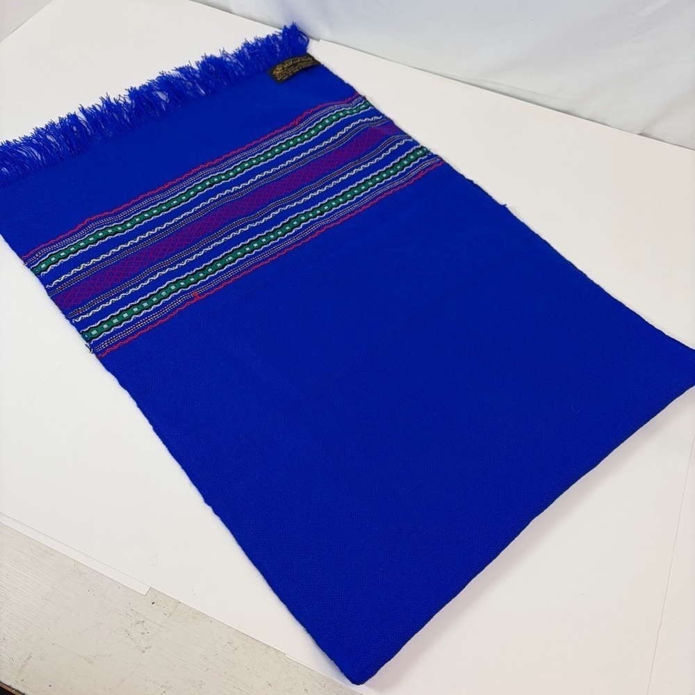 Vintage Wild & Wooly Handwoven Wool Scarf | Andean Ecuador Fringe